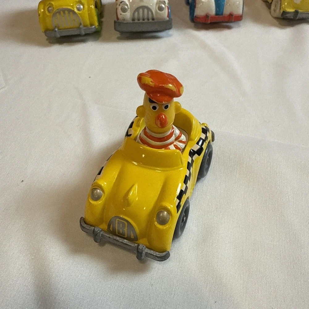 1981 SESAME STREET‎ DIE CAST CARS Big Bird Cookie Monster Playskool Muppets 12
